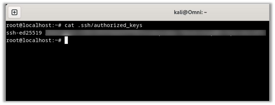 Copy the id_ed25519.pub File to .ssh/authorized_keys