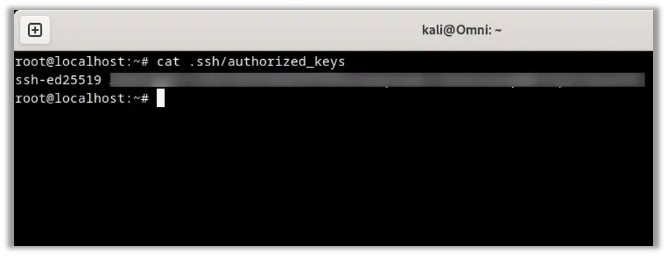 Copy the id_ed25519.pub File to .ssh/authorized_keys
