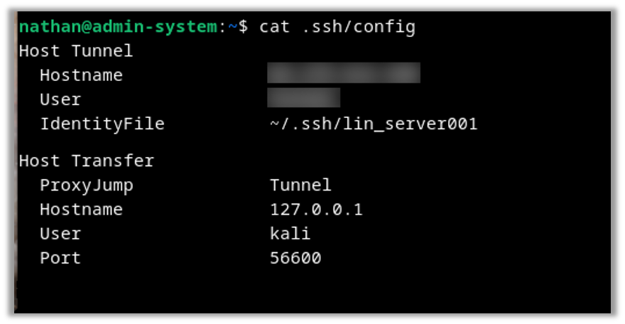 SSH Configuration File on Hacked Host