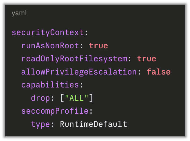 Applying Standard Pod Security Context
