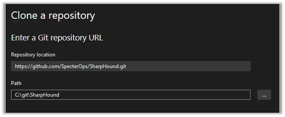 Entering the GitHub Location for the Repository to Clone