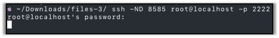 Initiating a SOCKS Proxy