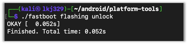 Fastboot Flashing Unlock Command