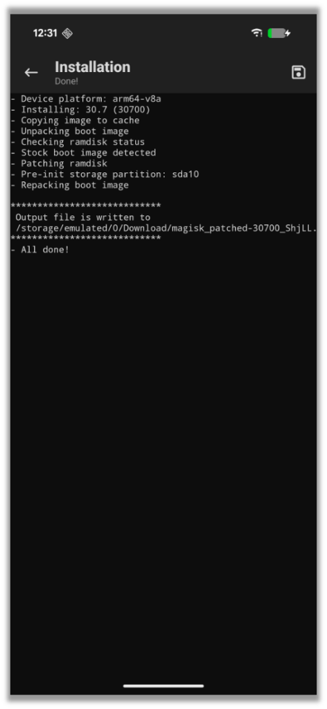 Message When Complete