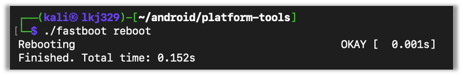 Rebooting the Device