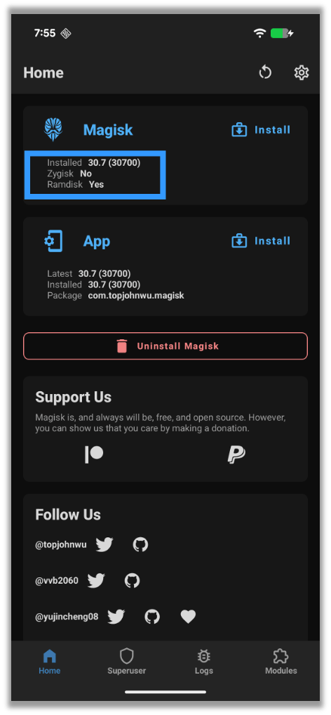 Magisk Is Installed