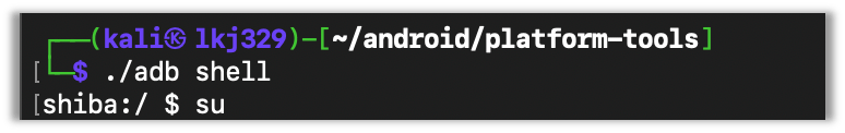Opening a Shell with ADB