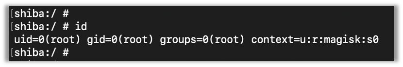 Confirming the Root Shell with the ID Command