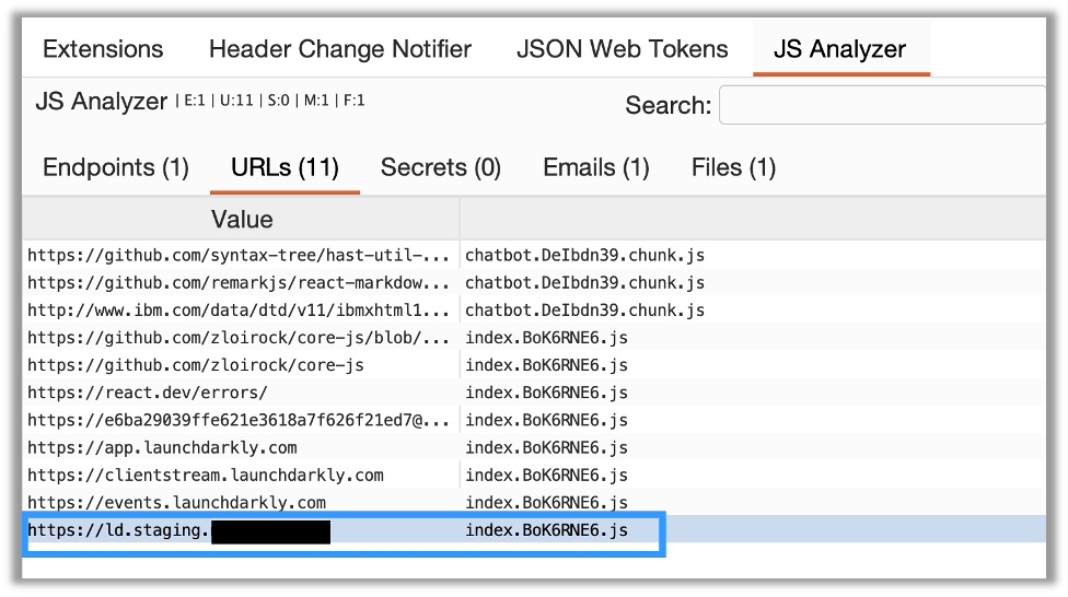 Burp Extension JS Analyzer
